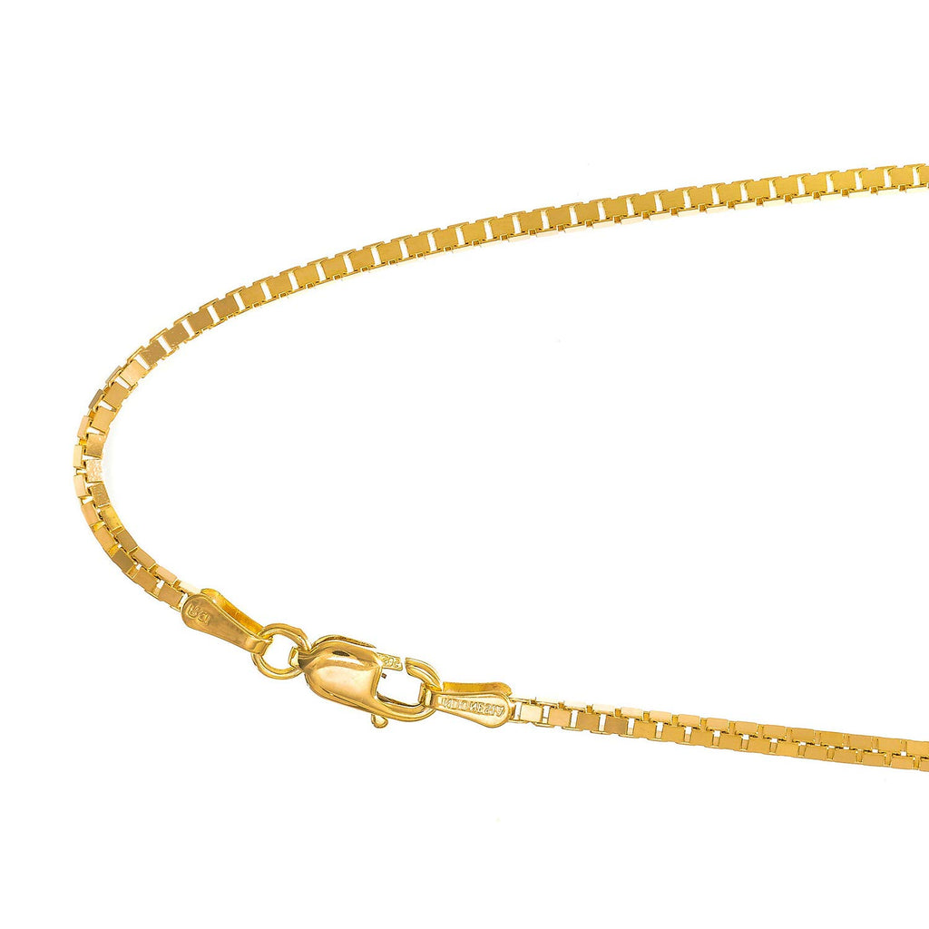 18" Yellow Gold Box Chain with Lobster Clasp E767312