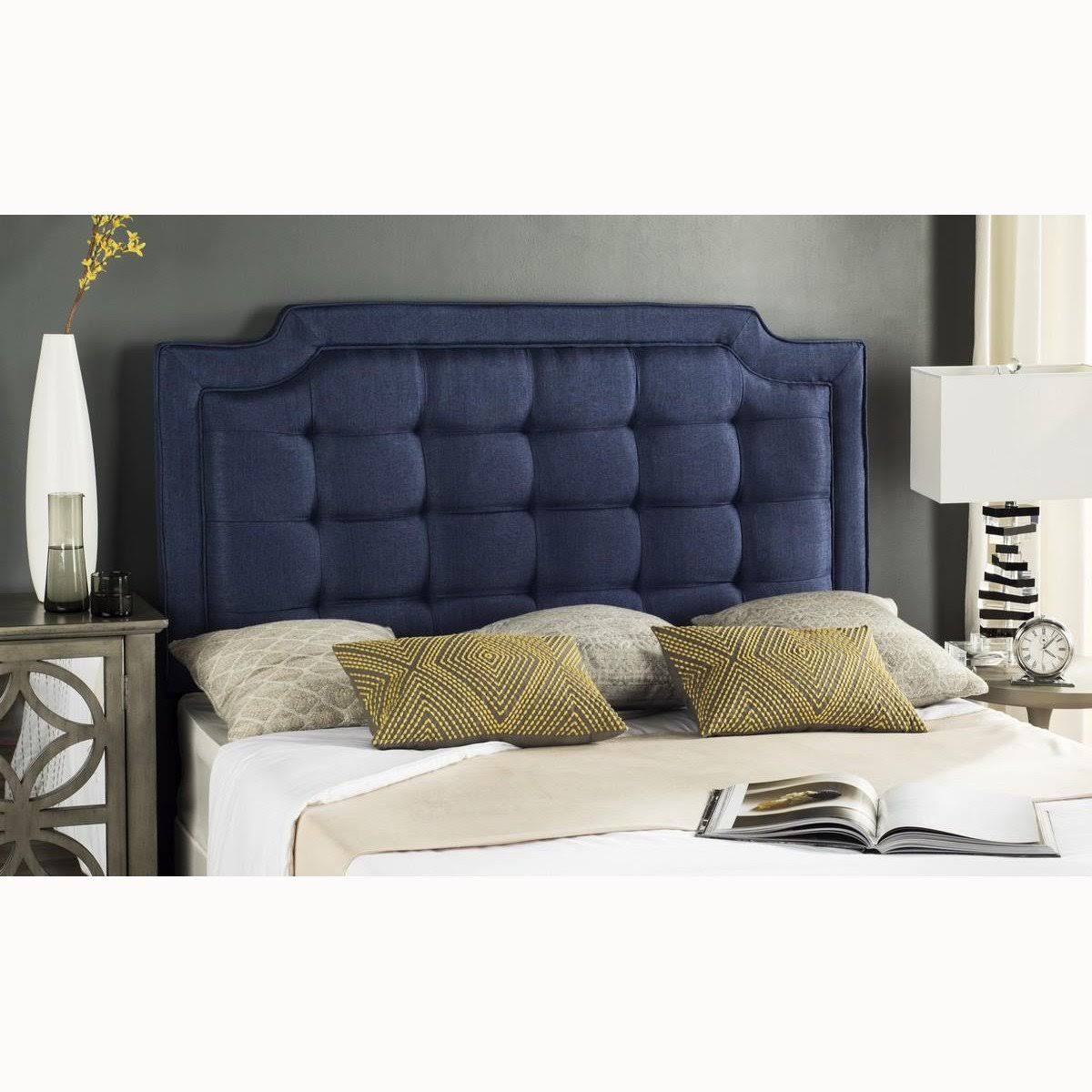 Pewter Twin Tufted Velvet Headboard D349906