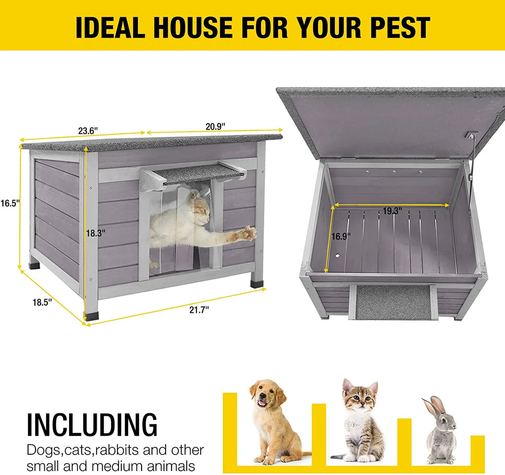 22.3'' Wood Cat House Q396815