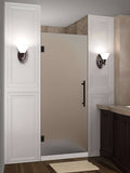 Frameless Frosted Glass Hinged Shower Door, 24x22 x 72 N727