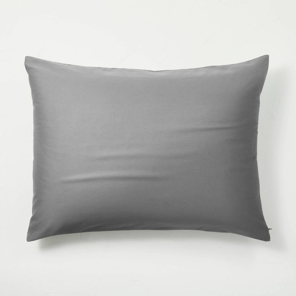 Full/Queen Supima Washed Sateen Duvet & Sham Set Dark Gray J75934
