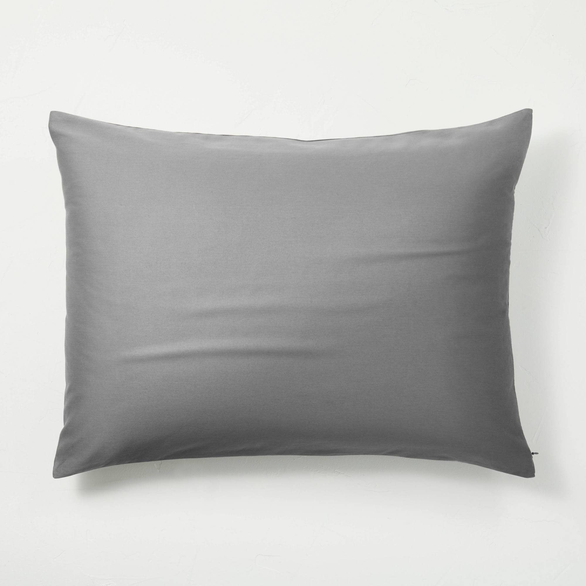 Full/Queen Supima Washed Sateen Duvet & Sham Set Dark Gray J75934