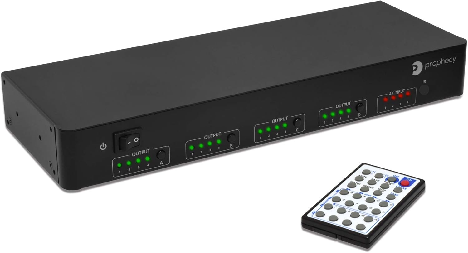 1080p Quad Multi-Viewer 4x1 HDMI Switcher with Seamless Switch T60952
