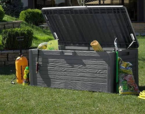 Waterproof 145Gal Deck Patio Storage Box Bench W260274