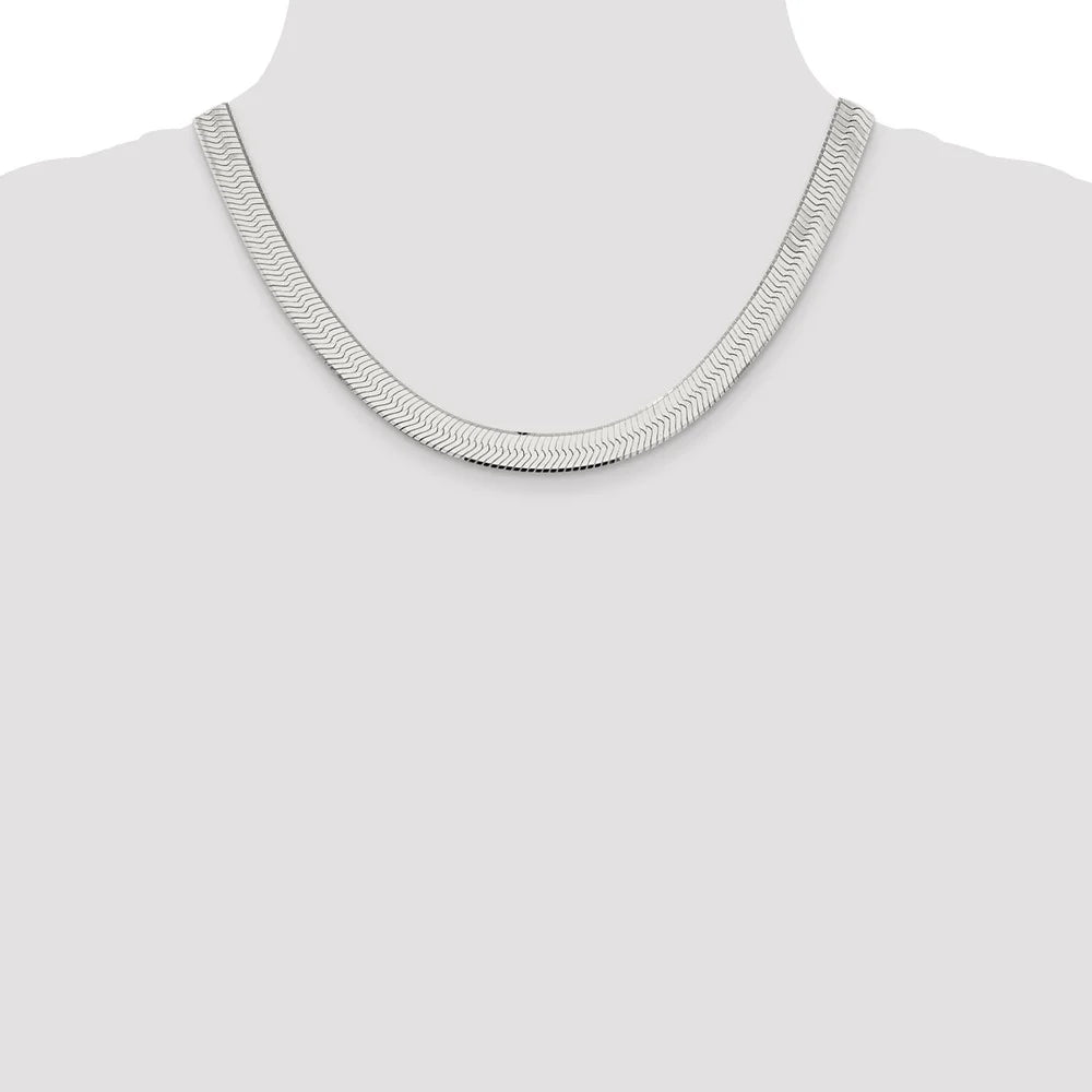 Sterling Silver 8.75mm Herringbone Chain U33397