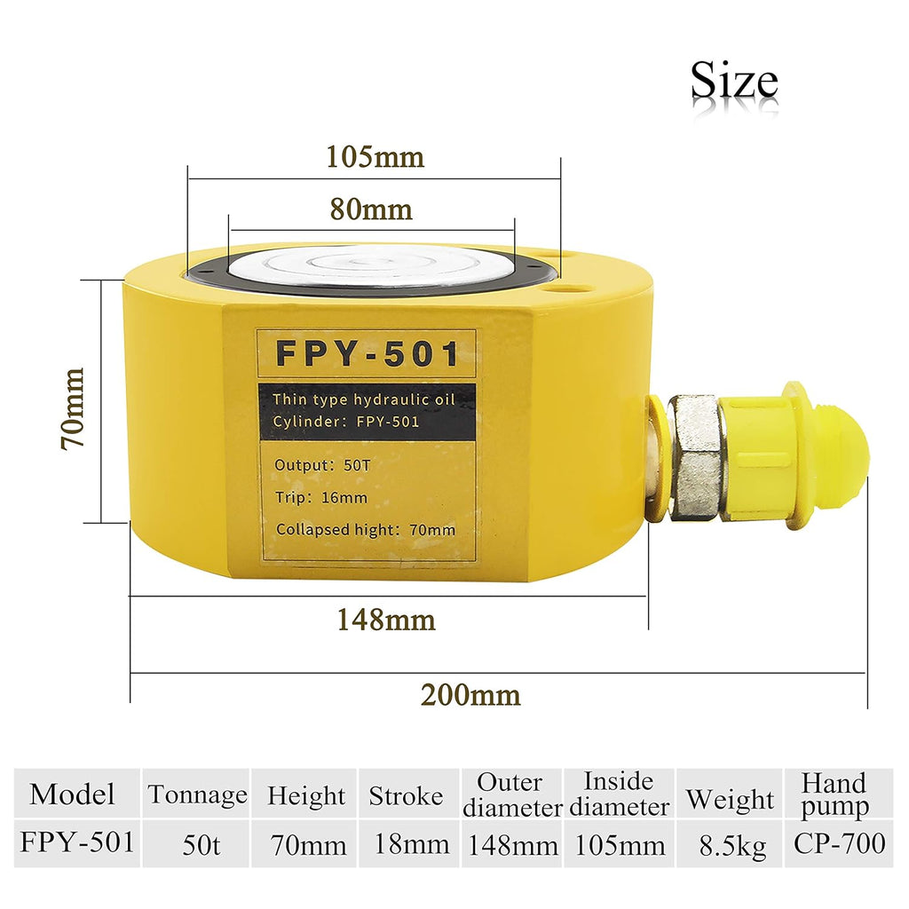 50 ton Low Profile Hydraulic Ram Jack W901