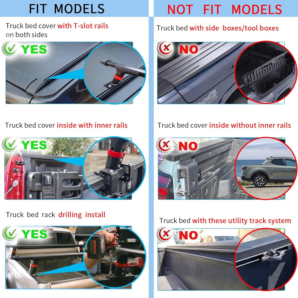 Truck Bed Racks Low Profile Adjustable Height Heavy Duty X651