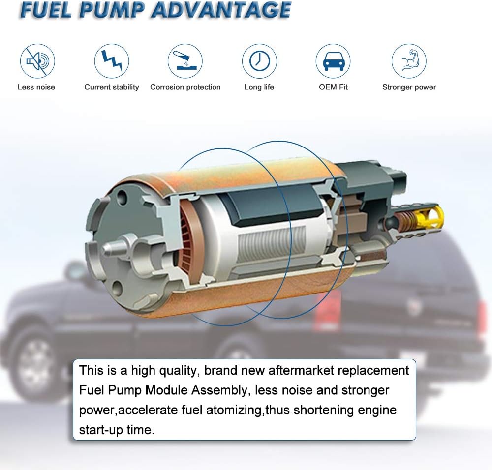 Electric Fuel Pump for Chevy Silverado 1500 GMC Sierra 1500, Pack of 2 E4483
