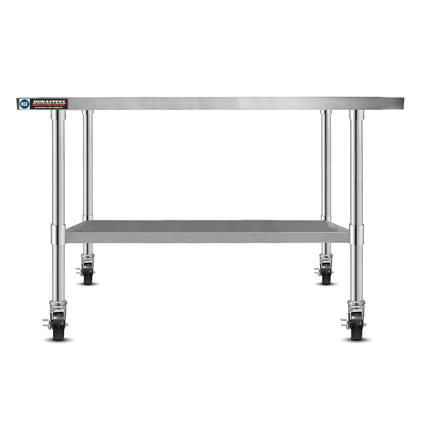 Stainless Steel 30 x 36 Inch Metal Workbench Cart with Caster Wheel K6671