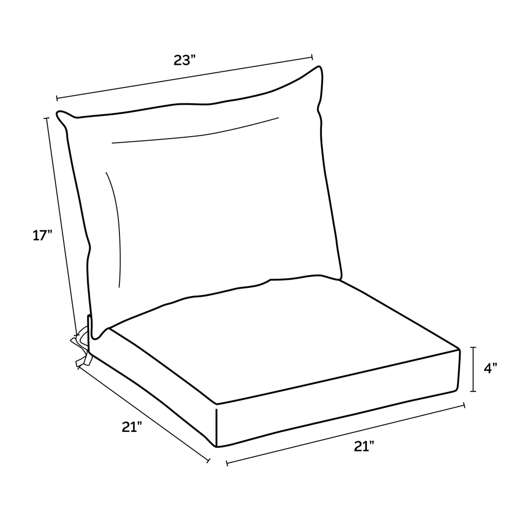 Sapphire Blue Outdoor Dining Chair Cushion Set 21 x 21 X74924