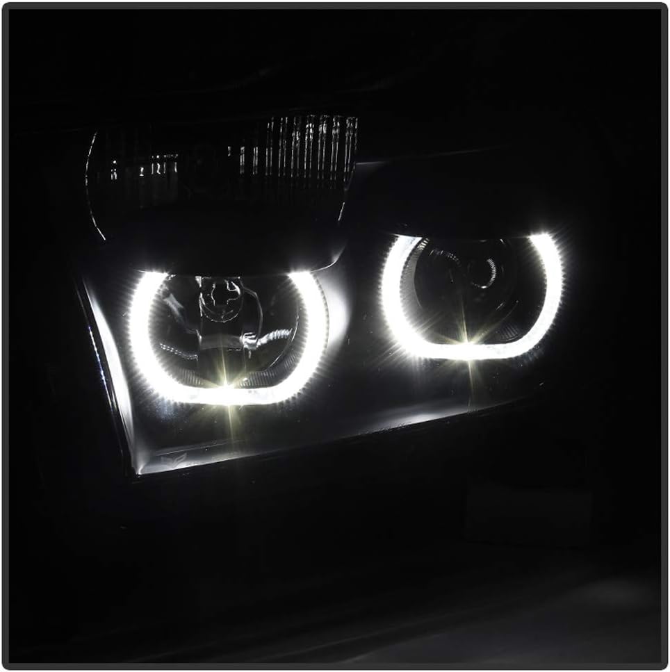 Black Smoked LED Projector Headlights Headlamps X21446