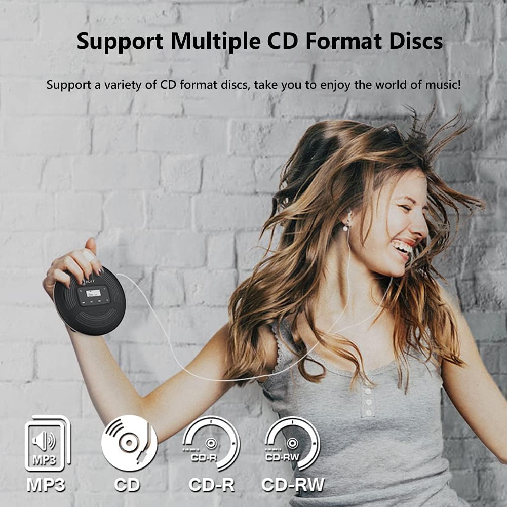 Portable CD Player with Bluetooth 5.0 and FM Transmitter Z213732