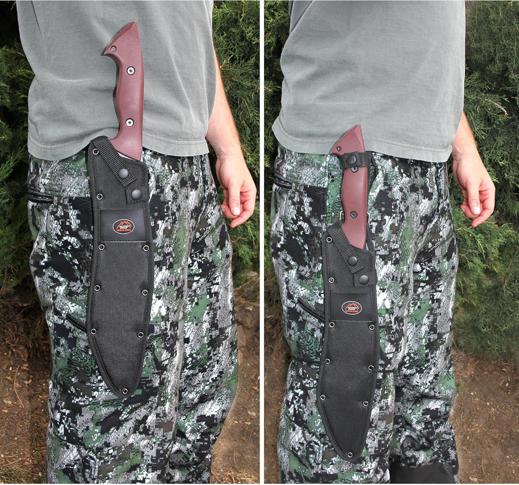 Tactical Survival Outdoor Knife with 13.5 Carbon Spring-Steel Blade and Rubberized Non-Slip TPR Handle G475
