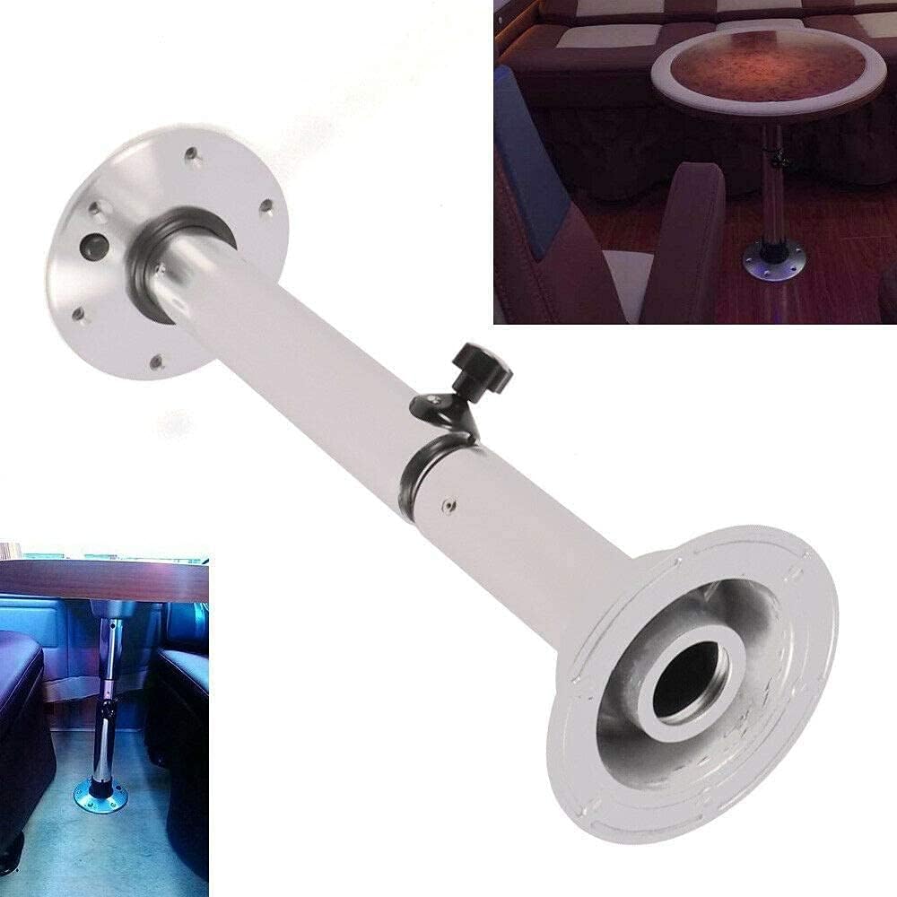 Adjustable Table Pedestal Stand 22-28 Inch Aluminum Finish Removable Q2899