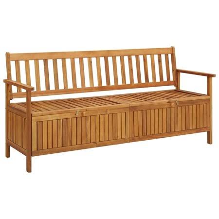 66.9 inch Solid Acacia Wood Garden Storage Bench Y8928