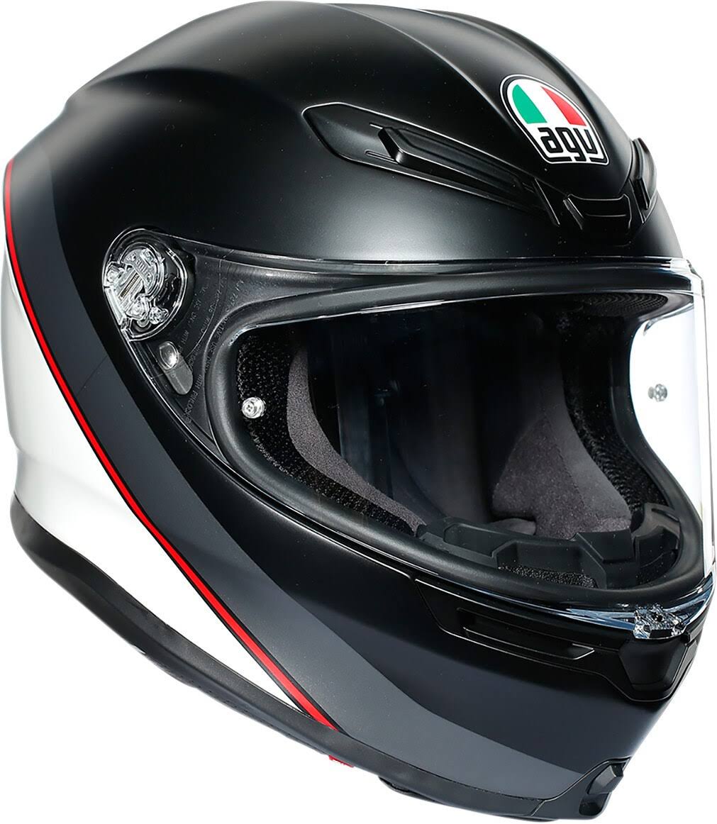 Matte Black/White/Red Helmet Q5043