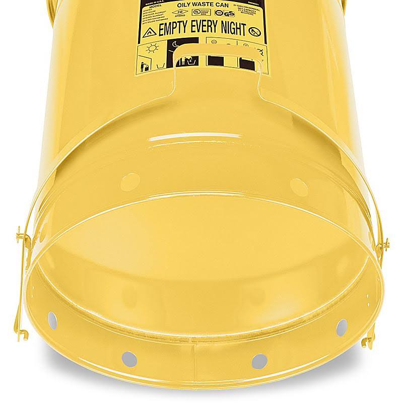 21 Gallon Yellow Oily Waste Can K9468