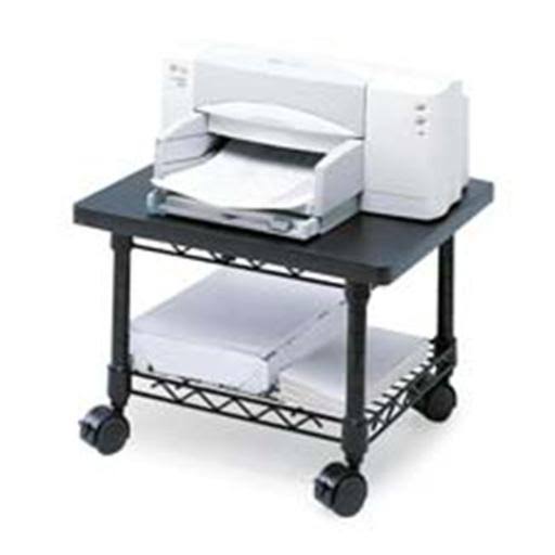 Under Desk Printer Fax Stand with 4 Casters Black L22336