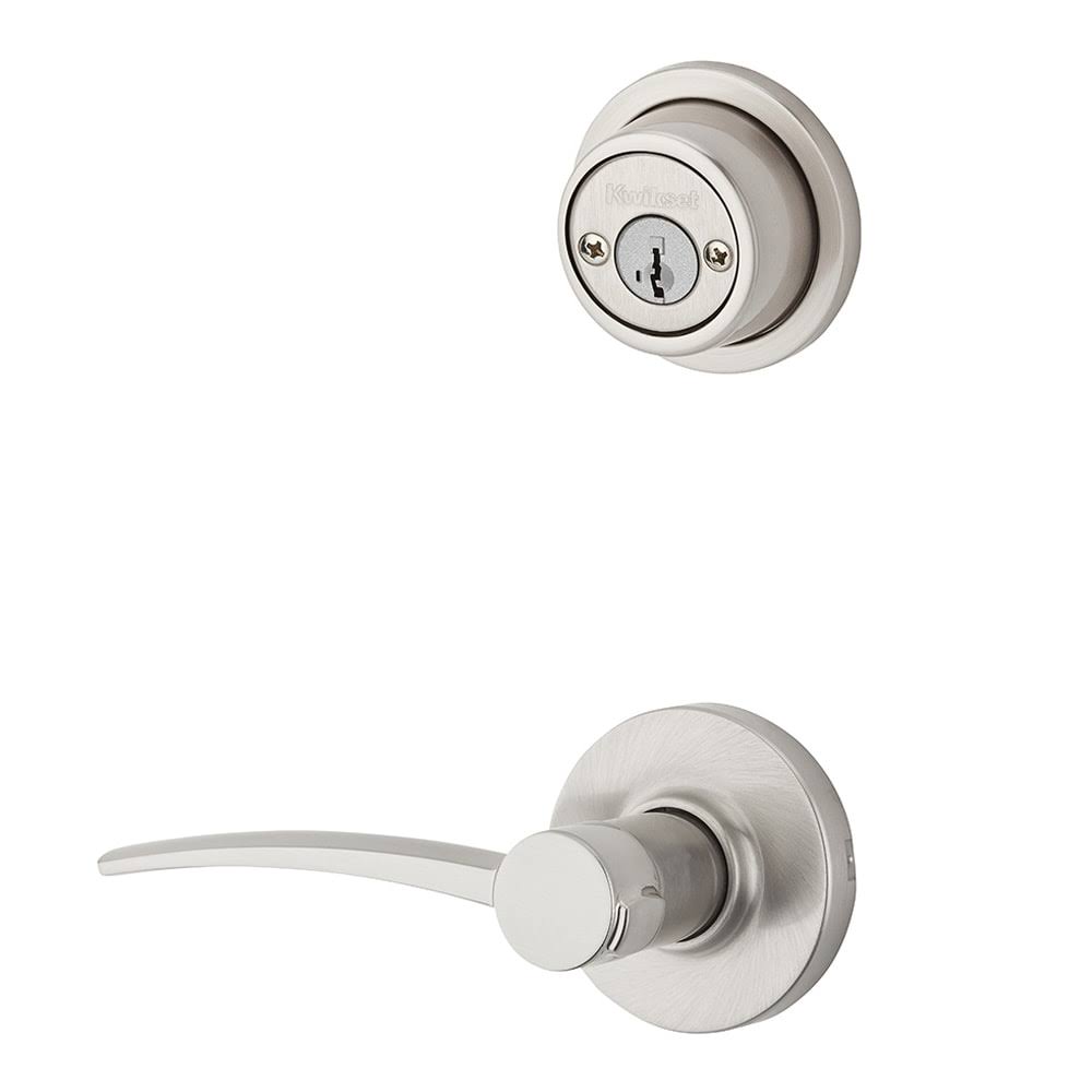 Satin Nickel Double Cylinder Interior Lever N30653