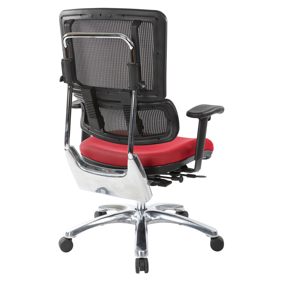 Olive Black Mesh Back Fabric Seat Chrome Base Chair O538061
