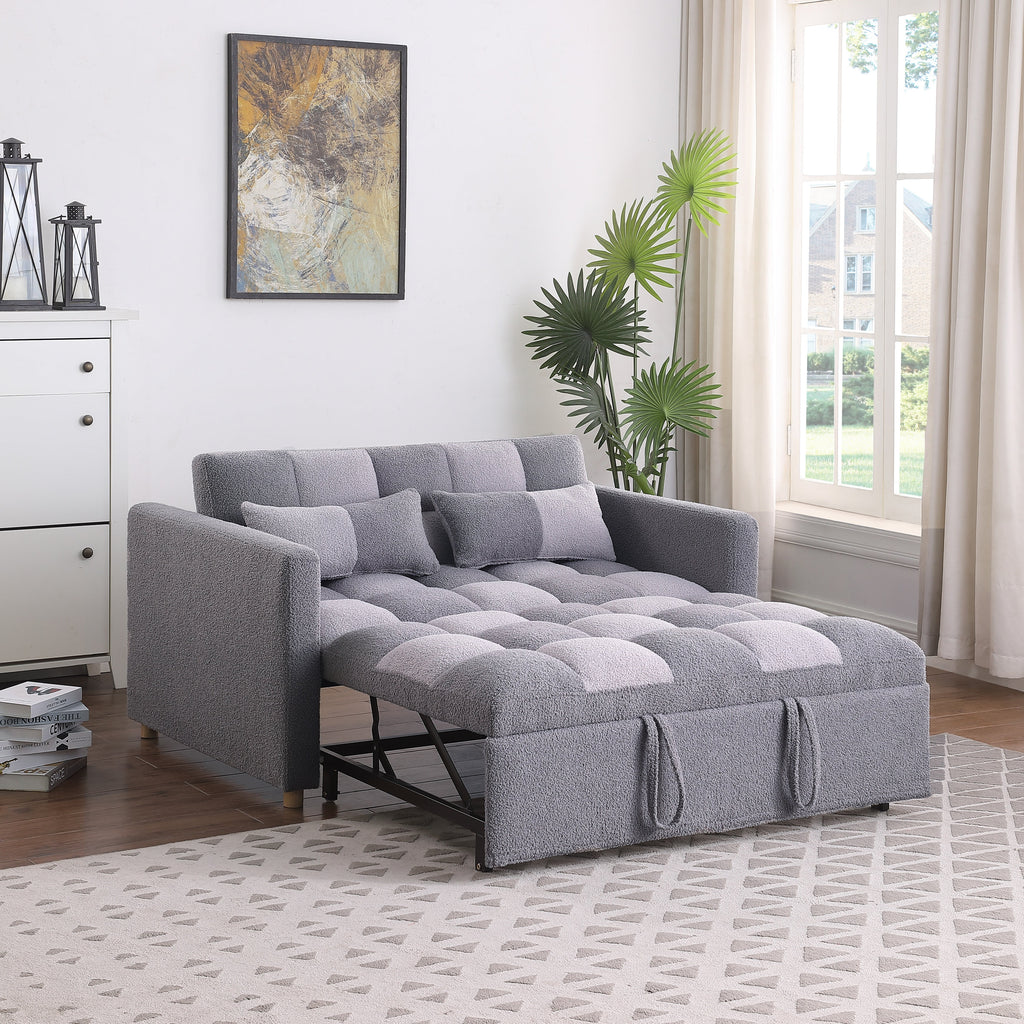 Gray Convertible Sofa Bed Couch M704