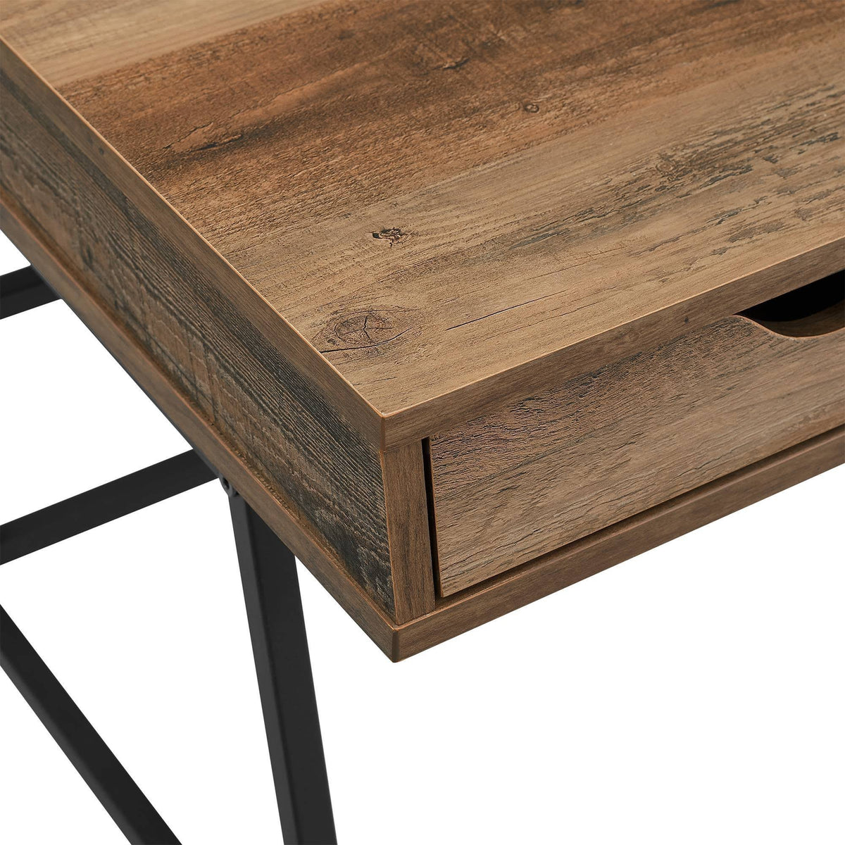 3 Drawer Reclaimed Barnwood Writing Desk K96382