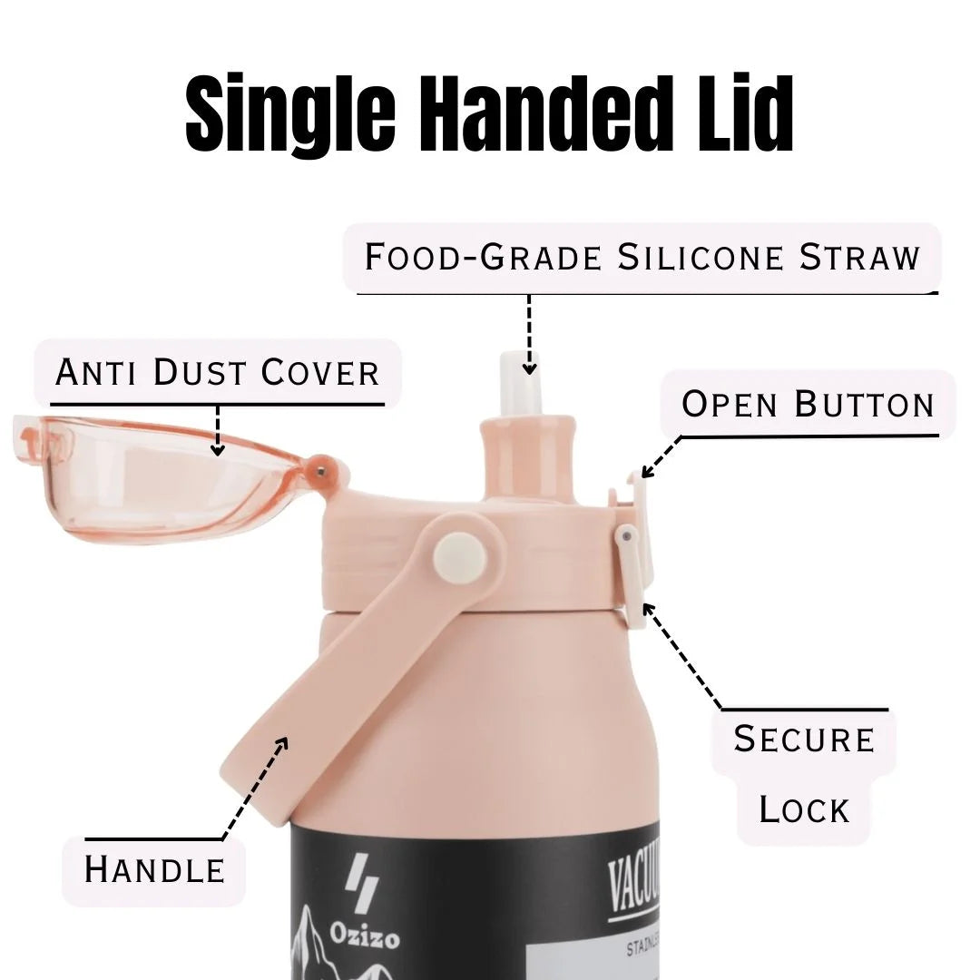 44 oz Insulated Stainless Steel Water Bottle with Straw R4167